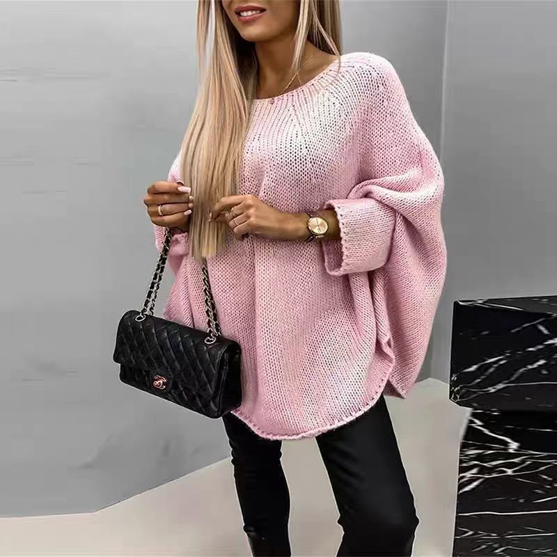 Luxurious Batwing Sleeve Pullover Sweater - Winter Fashion Collection