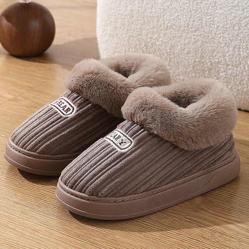 Unisex Winter Plush House Slippers - Indoor/Outdoor
