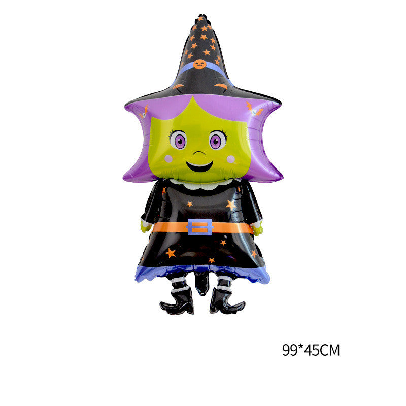 Halloween Ballons Scène De Fête Citrouille