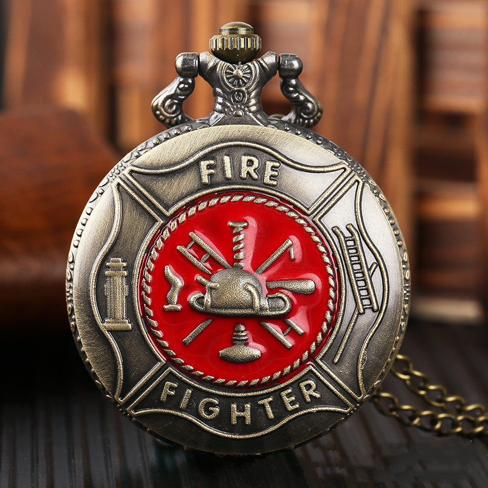 Fire Sign Quartz Flip Men's And Women's Commemorative Pocket Watch - Stylish Functional Elegant Accurate Unisex Commemorative