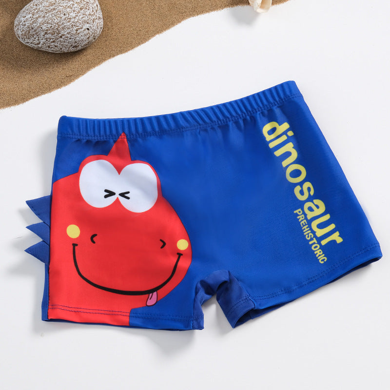 Maillot de bain mignon dessin animé pour grands enfants, short imprimé