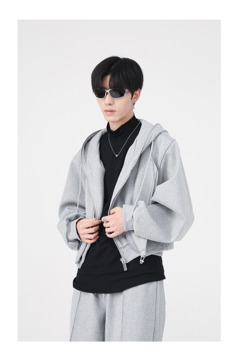 Faux costume de sport de style neutre en deux pièces simple pour hommes