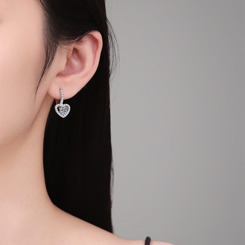 Luxury S925 Sterling Silver Moissanite Earrings