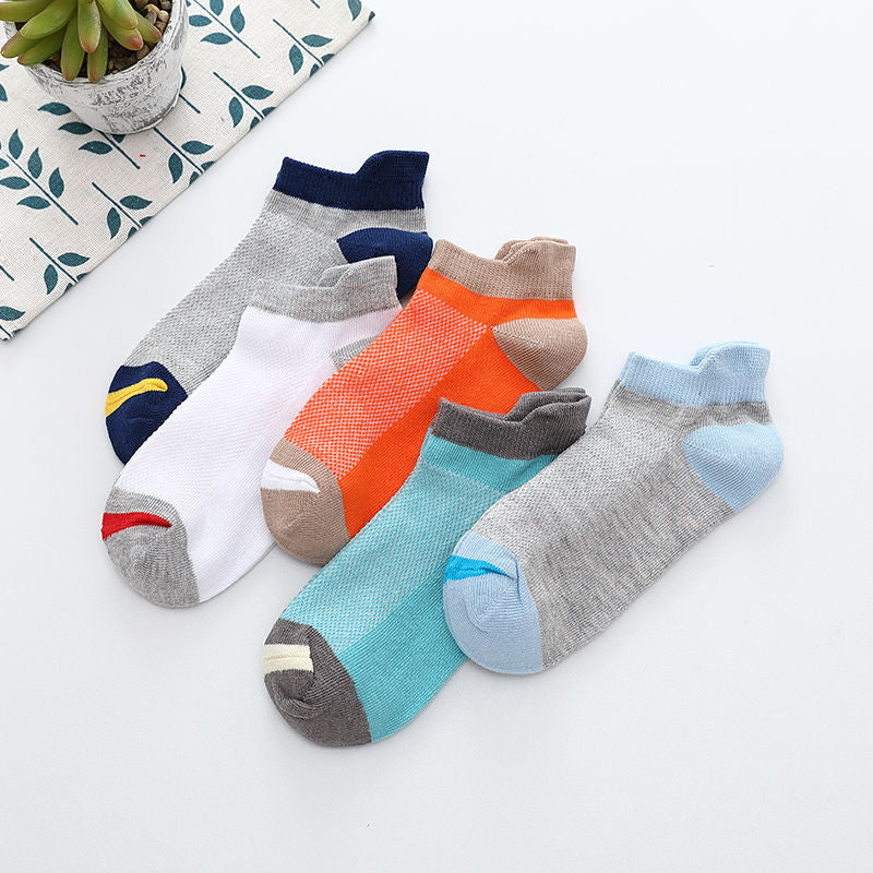 Chaussettes fines en maille respirante pour enfants, chaussettes en coton fines pour garçons, chaussettes bateau pour filles