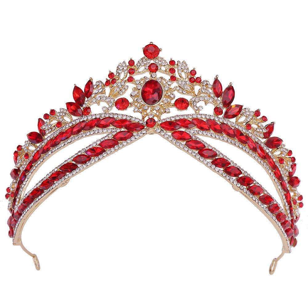 Bröllop Crown Huvudbonad Bröllopsbröllop Rhinestone Bröllop Style Crown Accessoarer