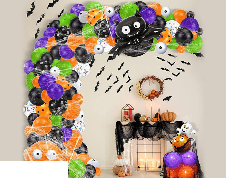 Ensemble de ballons en latex pour décoration de fête d'Halloween