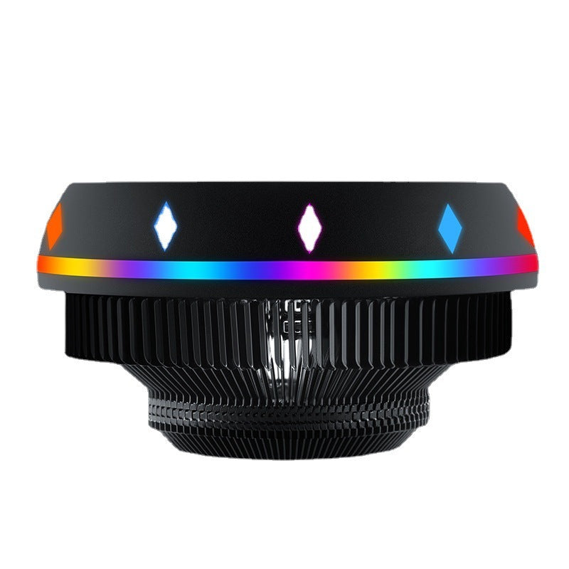Tyst RGB LED Luft CPU Kylfläkt Stationär Dator Kylfläns Radiato Färgglad Kylning För 115X AMD