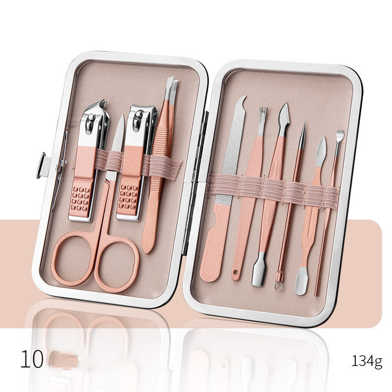 Professional Stainless Steel Grooming Set - 7-20 Pieces Heat Treatment | Multiple Colors Leather Case