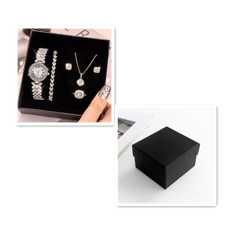 Full Diamond Luxury Bracelet Watch Suit Women's Quartz - Exquisite Elegant Sophisticated Stunning Glamorous Comfortable Impressive Statement