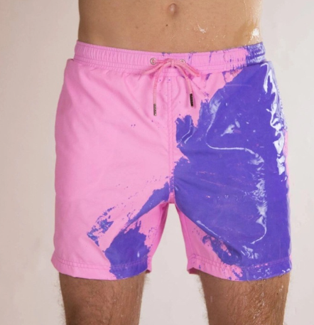 Short de plage à couleur changeante magique, maillot de bain d'été pour hommes, maillot de bain à séchage rapide, pantalon de plage