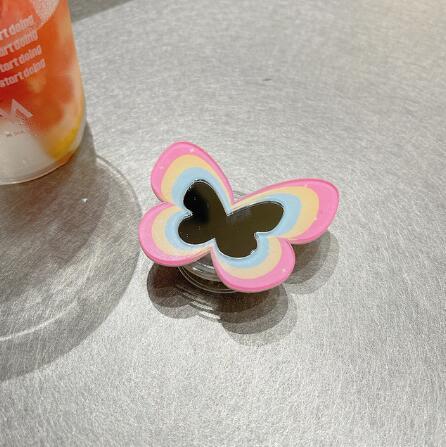 Color Butterfly Stand Silicone Phone Case - TPU Material