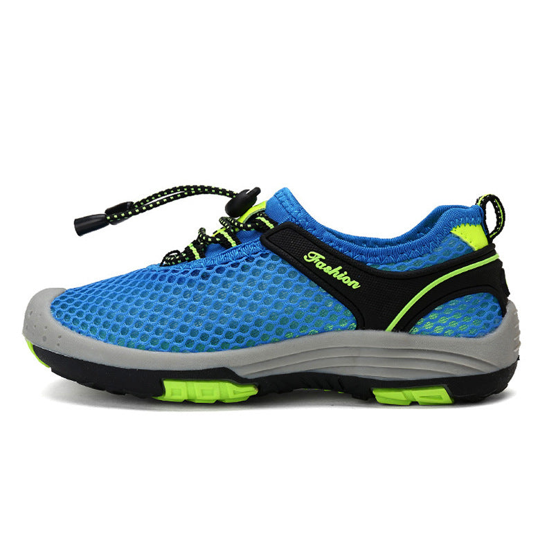 Chaussures de plage décontractées, chaussures en amont pour enfants, chaussures transfrontalières en amont pour garçons, maille d'été respirante, loisirs