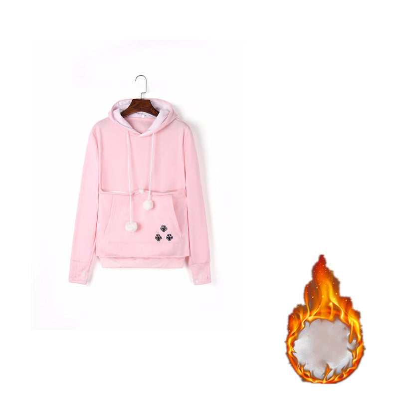 Adorable Hoodies with Pet Pocket for Women - Winter Collection