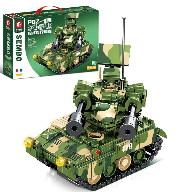 Pusselleksak för montering av tankmodell