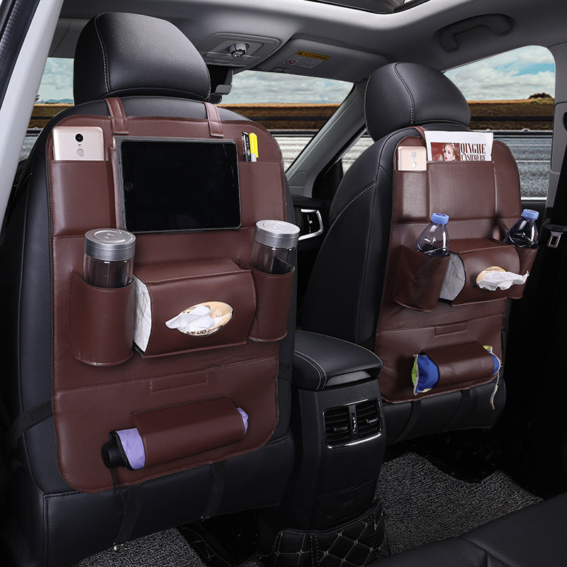 Fournitures d'intérieur de voiture, dossier de siège multifonctionnel pliable en cuir