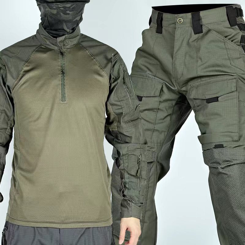 Costume de Camouflage pour hommes, vêtements de grenouille à manches longues, vêtements d'entraînement de printemps et d'automne