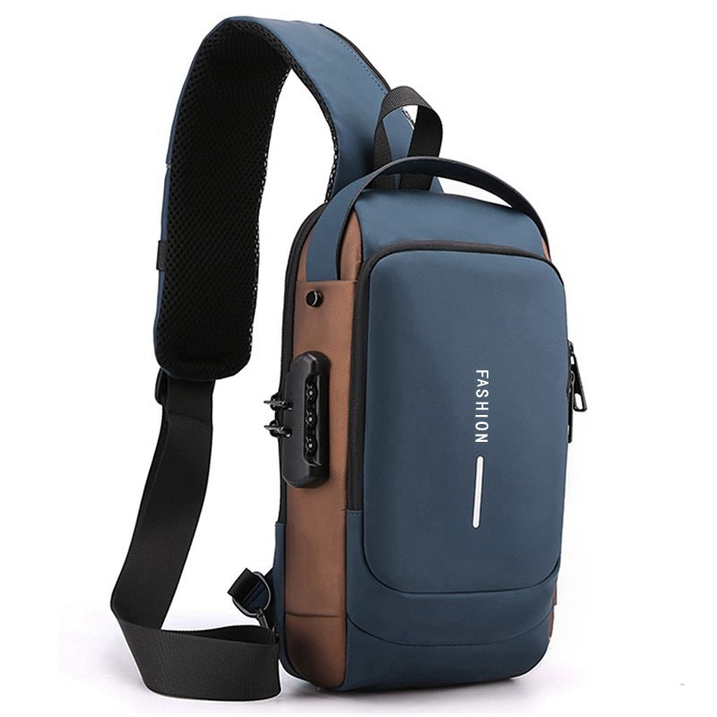 Tactical Security Chest Bag - Password Lock Anti-Theft Crossbody for Men