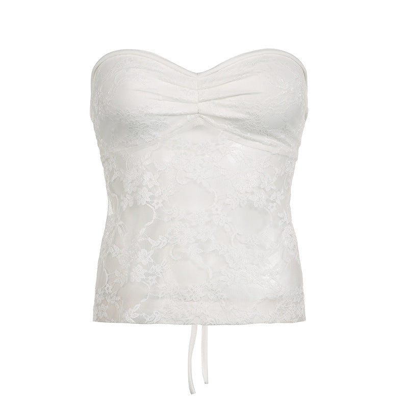 Bow Lace Tube Top - Stylish & Comfortable