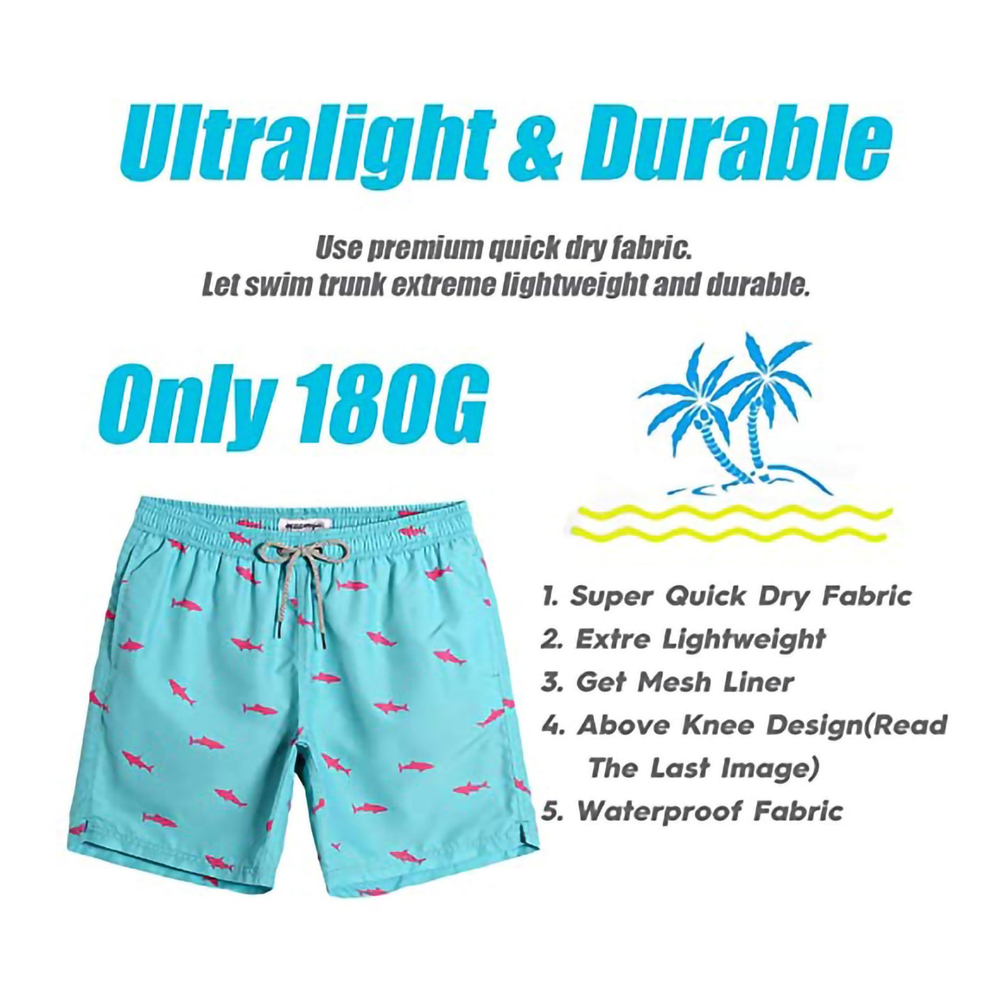 Badkläder för män, strandshorts