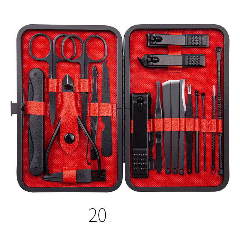 Professional Stainless Steel Grooming Set - 7-20 Pieces Heat Treatment | Multiple Colors Leather Case