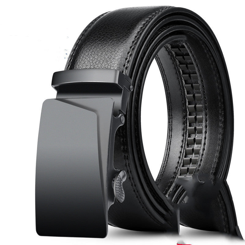 Men's Leather Automatic Buckle Pure Cowhide Belt - Authentic Excellence