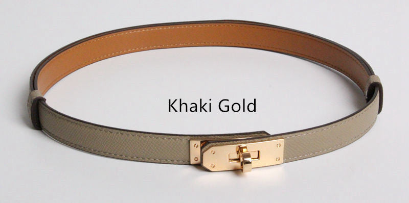 Ceintures en cuir véritable pour femmes, haute qualité, largeur 1.8cm, dorées