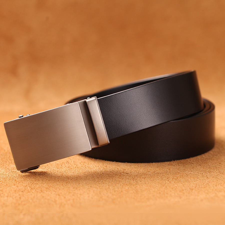 Men's Automatic Leather Buckle Belt - Effortless Convenience