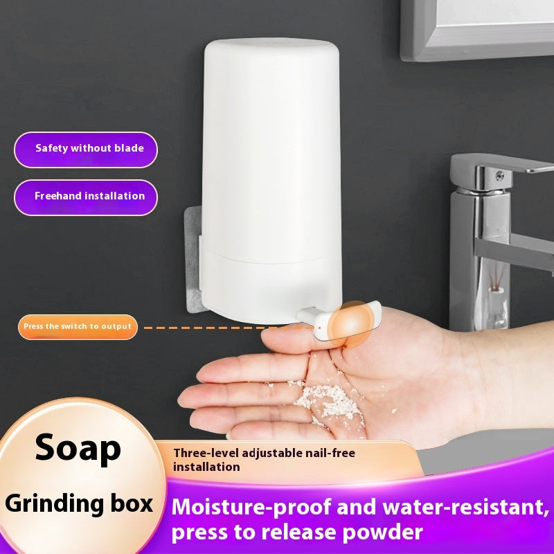 3 Levels Adjustable Soap Grinder Dispenser Soap Box Wall Mounted Dry Organizer Box
