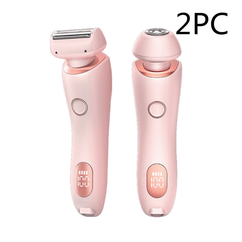 2 i 1 hårborttagning epilator USB uppladdningsbar trimmer kvinnor kroppsrakhyvel ansikte ben armhåla bikini hand blygd rakapparat hårborttagare