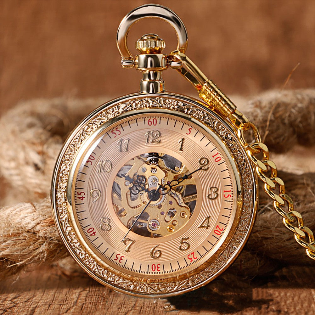 Simple Carved Straight Plate Without Cover Mechanical Watch - Traditional Modern Intricate Precise Elegant Sophisticated Classic