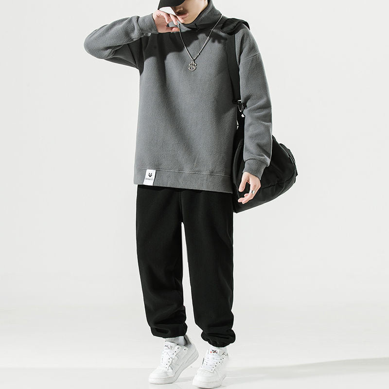 Costume décontracté en polaire chaude pour hommes et polaire