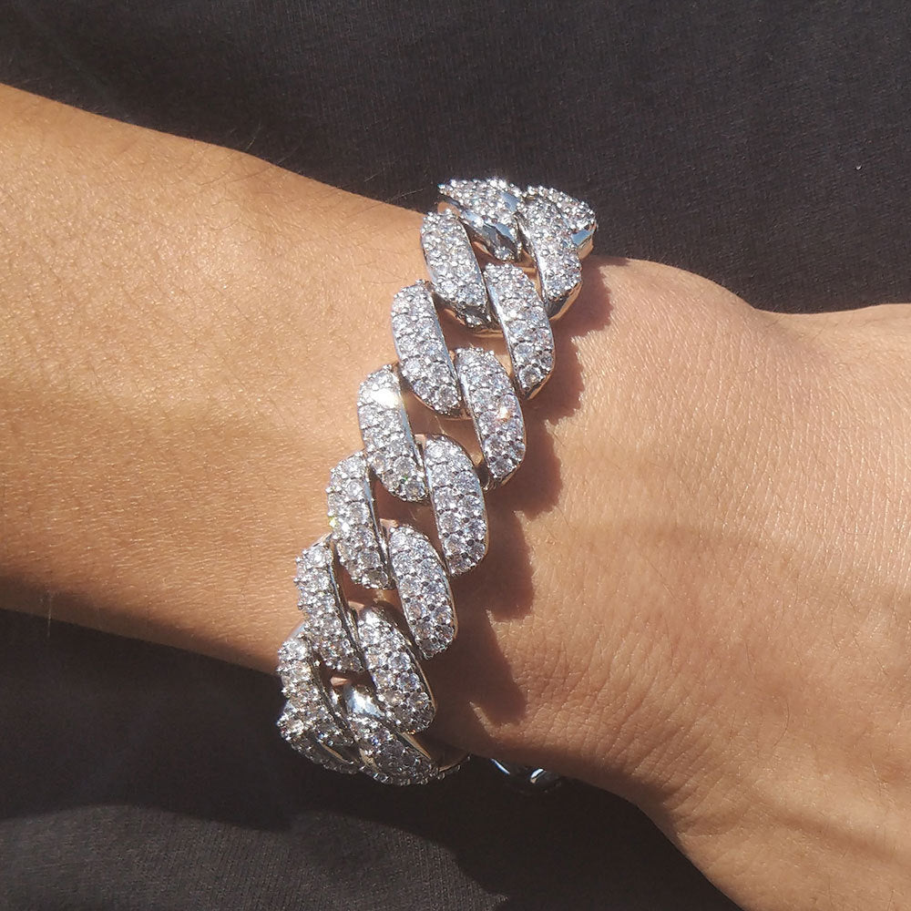 Kubanskt armband diamant kubansk länkkedja hiphop-smycken