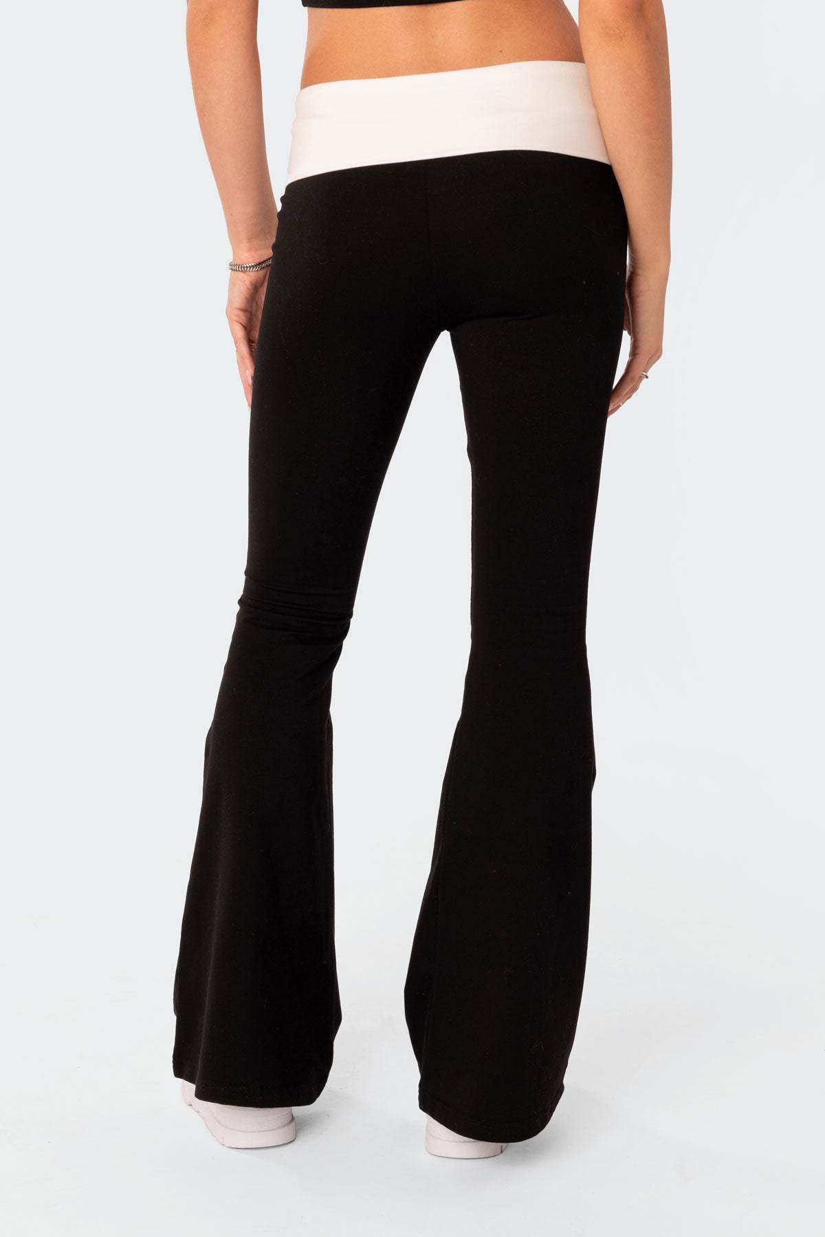 Slim-fit bantning Anti-midja Låg midja Bell-bottom byxor