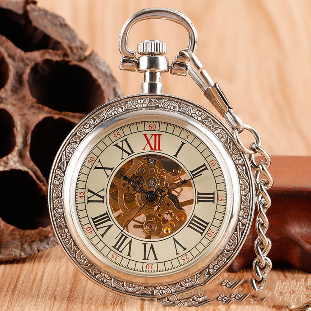 Simple Carved Straight Plate Without Cover Mechanical Watch - Traditional Modern Intricate Precise Elegant Sophisticated Classic