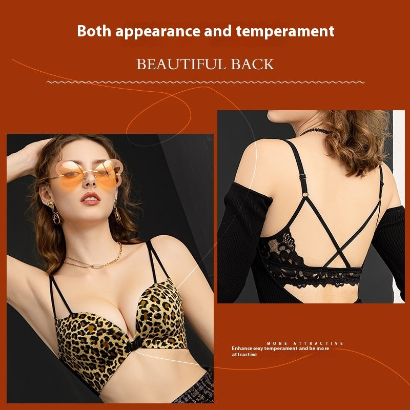 Front Button Underwear Women Without Steel Ring Gathering Bra