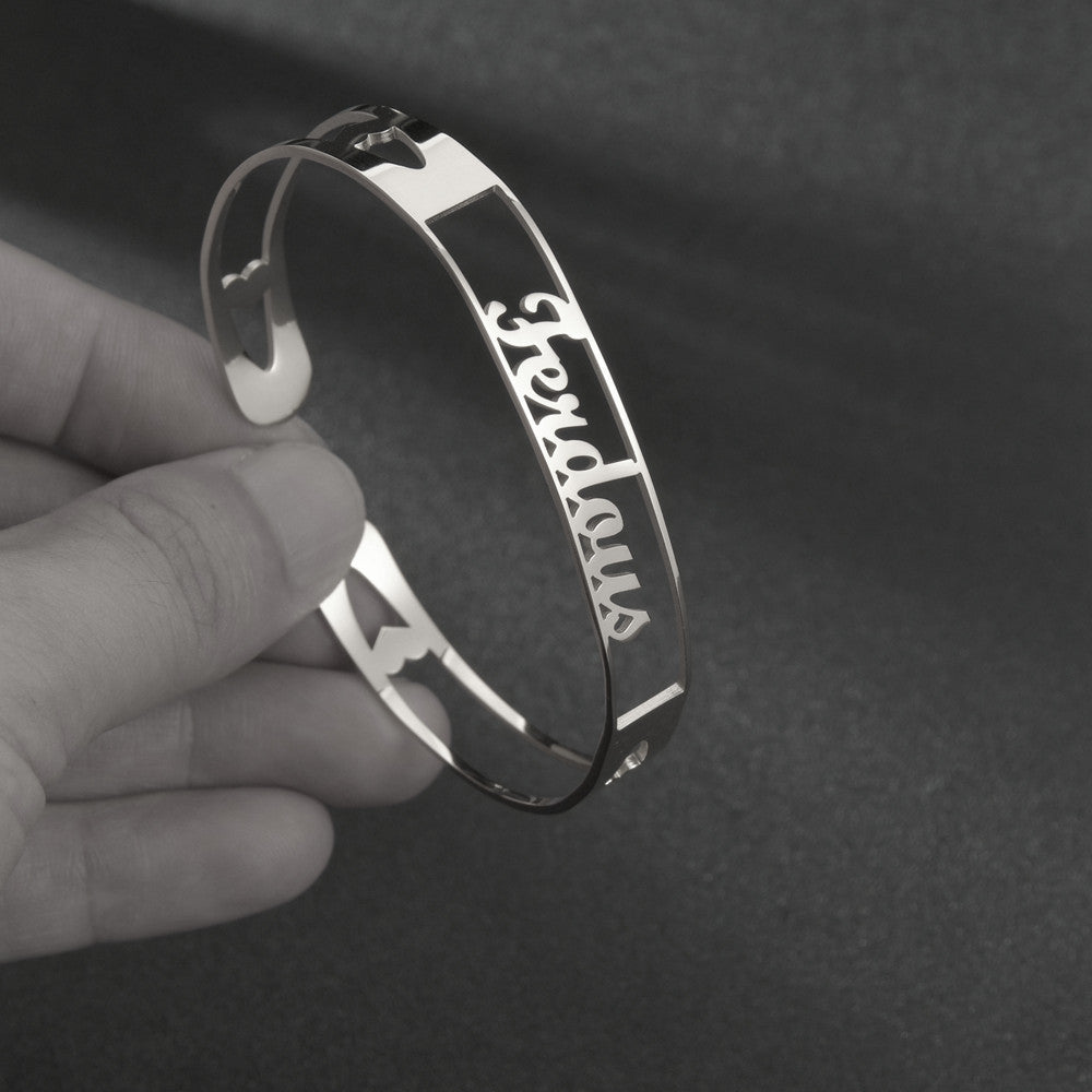 Electroplated English Alphabet Bracelet
