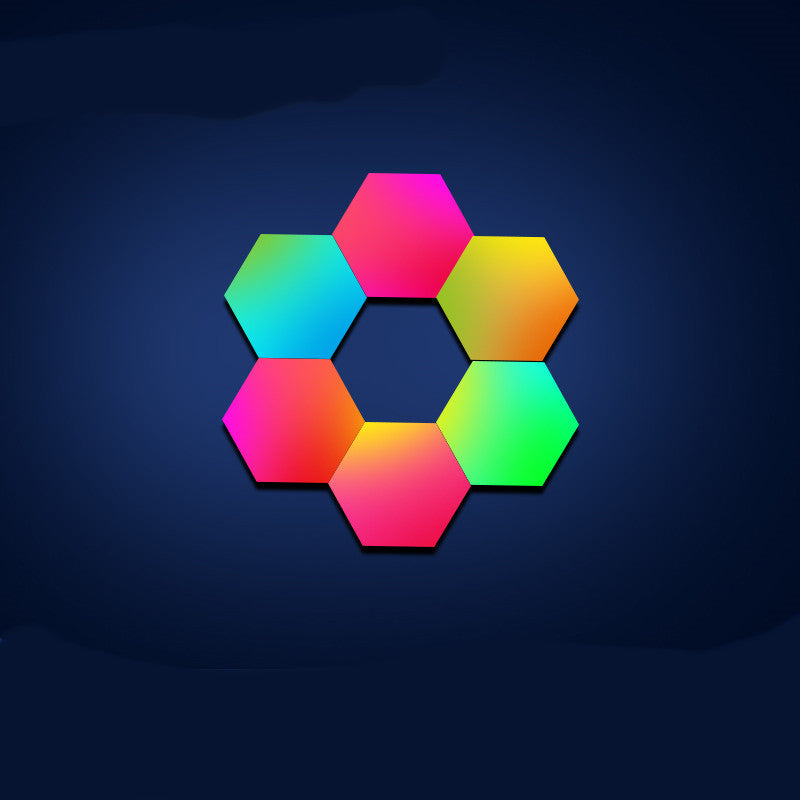 Lampe murale intelligente à Induction en nid d'abeille, atmosphère de jeu colorée aux couleurs changeantes, lumière quantique intelligente pour chambre à coucher
