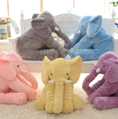 Oreiller poupée éléphant bébé confort dormir avec