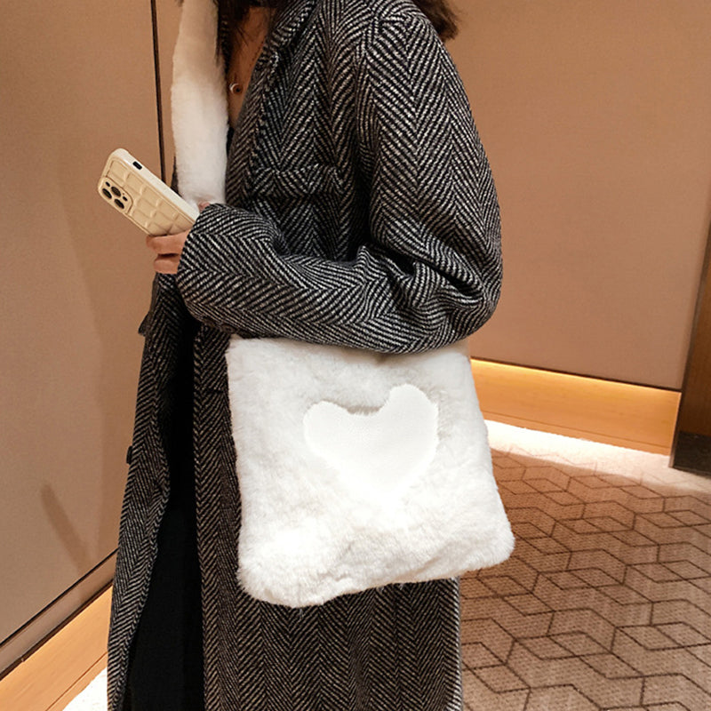 Love Handbags Sacs à bandoulière en peluche d'hiver pour femmes