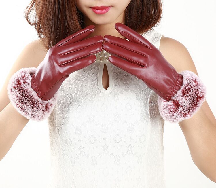 Ladies Plus Velvet Thick Warmth Touch Screen Handskar