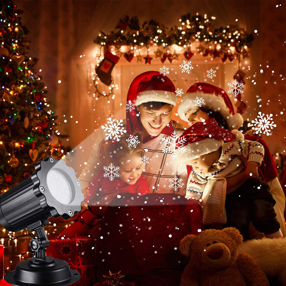 LED Noël Blizzard Flocon De Neige Lumière Laser Projecteur De Neige En Mouvement Jardin De Neige Projecteurs Laser Lampe Pour La Fête Du Nouvel An Décor Lampes À Gazon