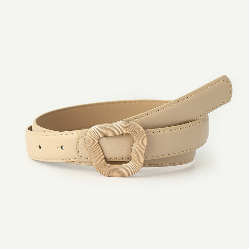 Boucle de presse géométrique de mode féminine avec une centaine de ceintures