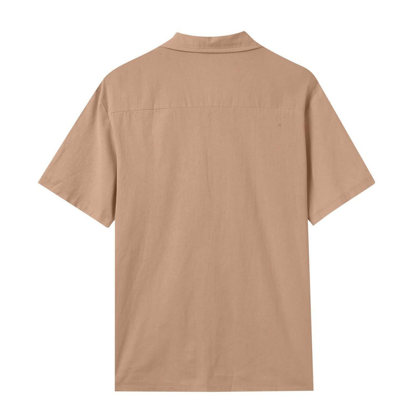 Ensemble de chemise à manches courtes et col à revers avec poches, chemise ample et décontractée, short d'été