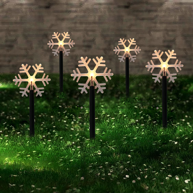 Christmas Snowflake Garden Lights Outdoor Waterproof Christmas Decoration Ground Lights Lawn Night Lights