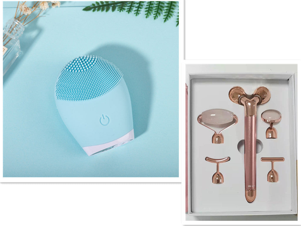 Nettoyant facial électrique à ultrasons en silicone