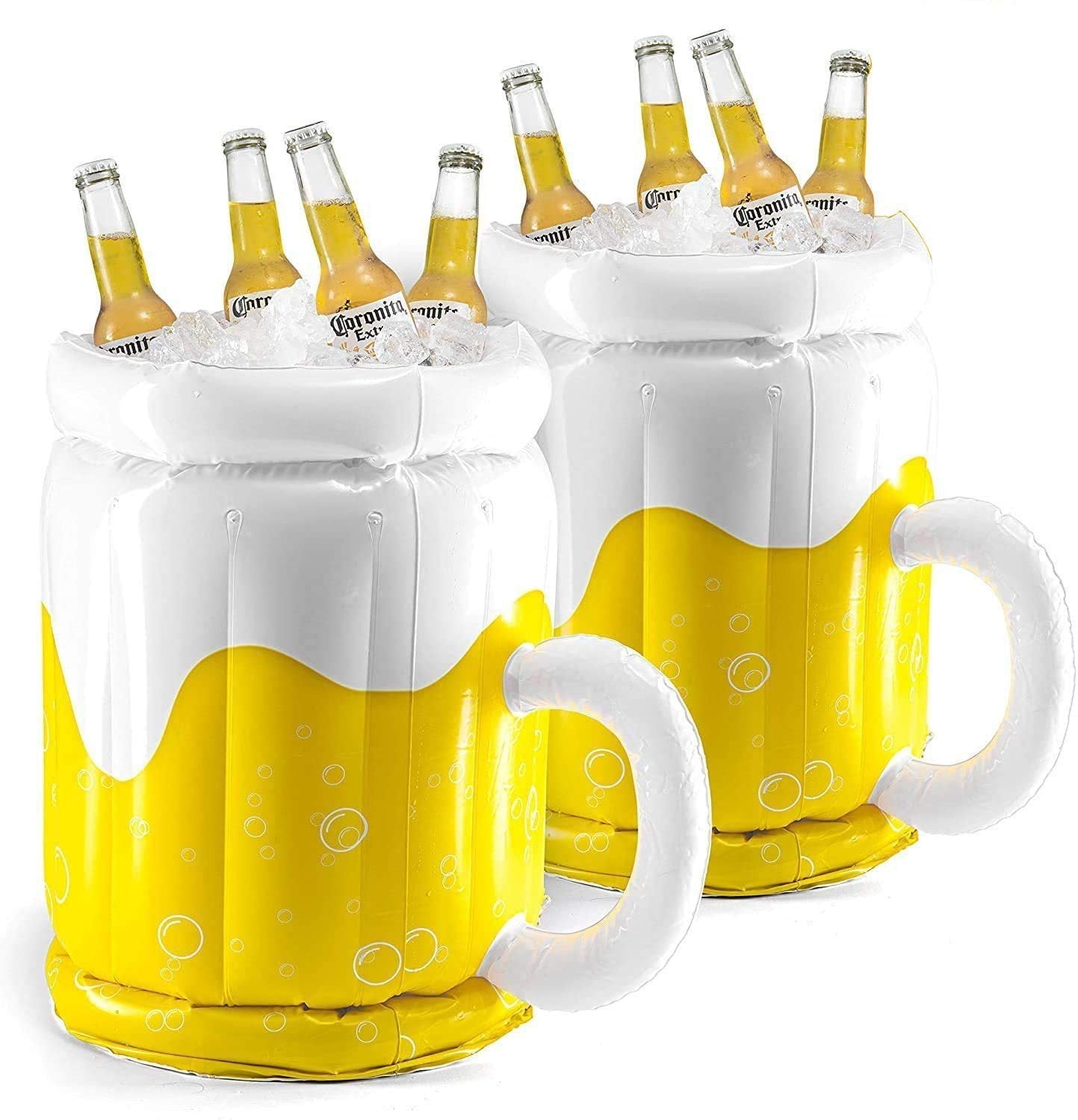 Inflatable Beer Mug Cooler Pool Float - Perfect for Summer Parties