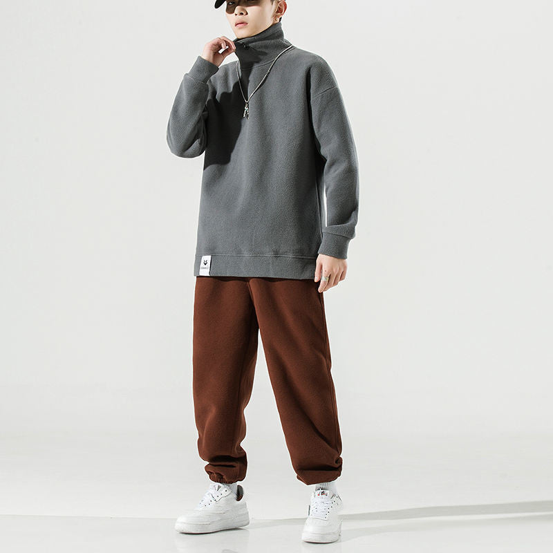 Costume décontracté en polaire chaude pour hommes et polaire