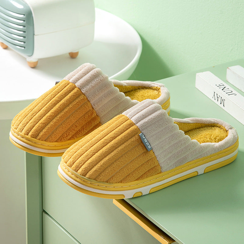 Unisex Winter Corduroy Slippers - Couples Bedroom Shoes - Winter Collection