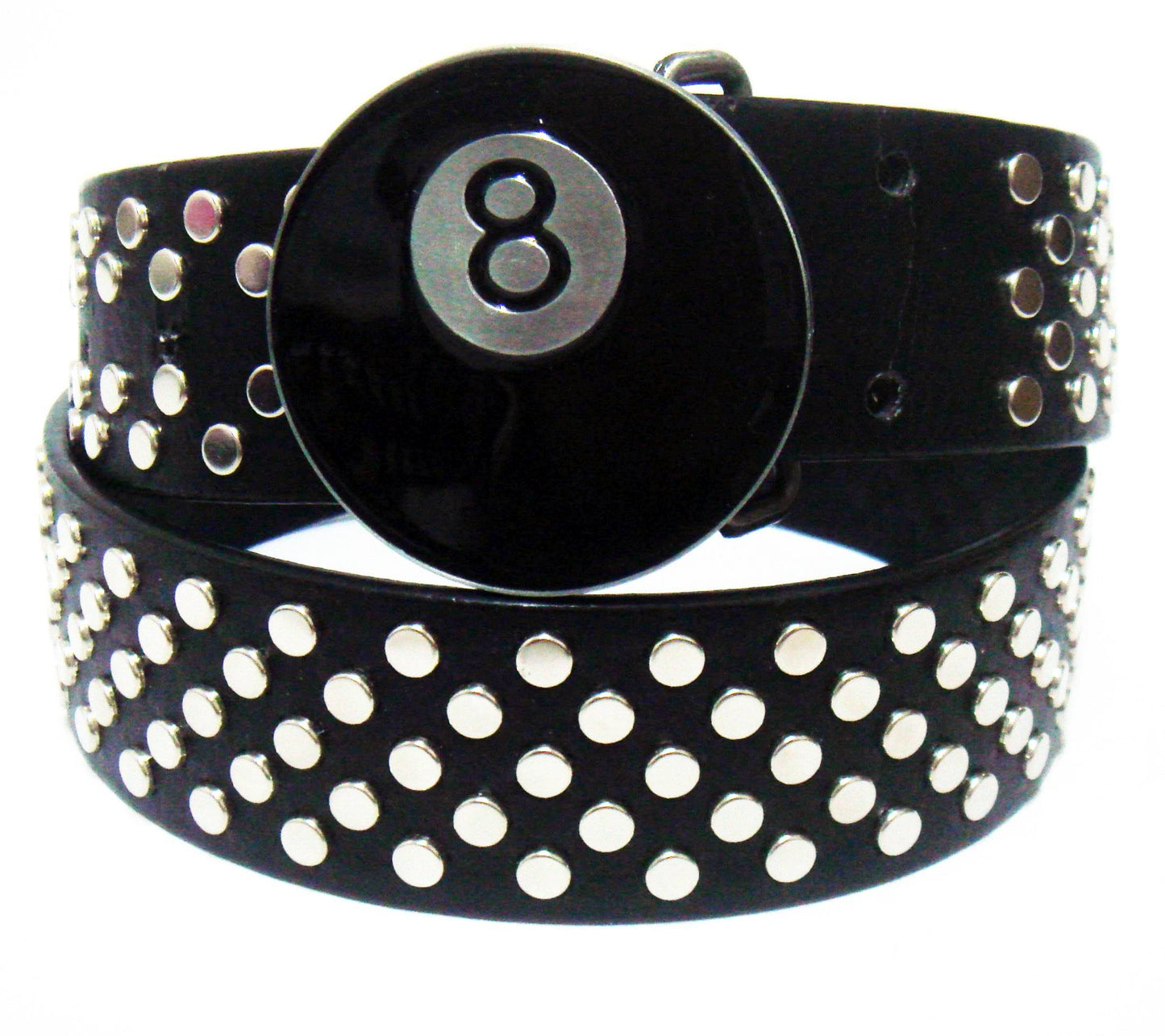 Men's New Black Graffiti Riveted Pant Strap Belt - Street Expression