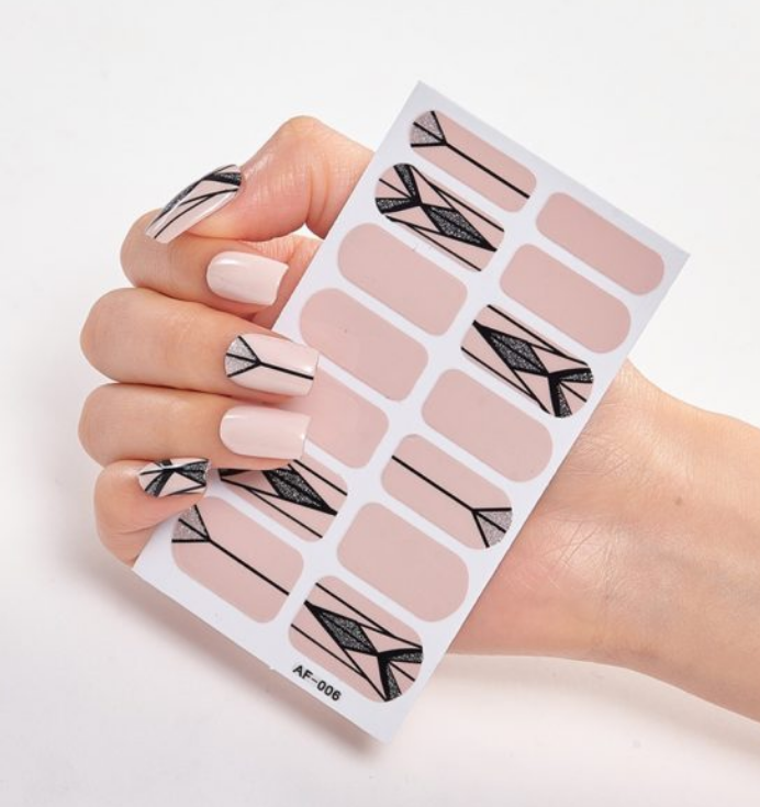 Full Coverage Nail Stickers - 40+ Designs - 24 Month Shelf Life - Nail Polish Glue Included - XAF01-XAF40 Collection